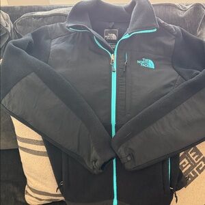 The North Face Black Jacket with Teal Accents